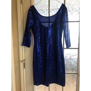 Blue Sequin Dress